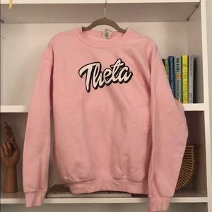 Pink theta sweatshirt